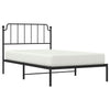 Schwarzes Metallbettgestell mit Kopfteil Siegfried 107x203cm