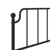 Schwarzes Metallbettgestell mit Kopfteil Siegfried 107x203cm