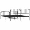 Schwarzes Metallbettgestell mit Kopfteil Siegfried 193x203cm