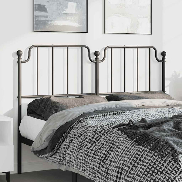 Schwarzes Kopfteil aus Metall Wicentia 150cm