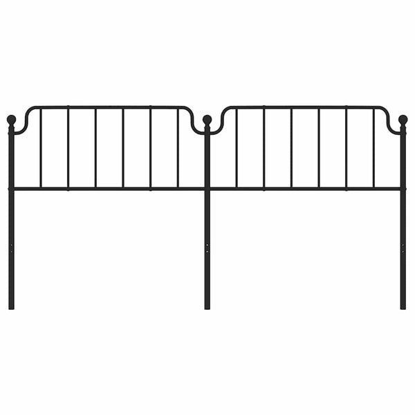 Schwarzes Kopfteil aus Metall Wicentia 193 cm