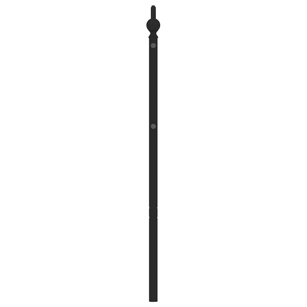 Schwarzes Kopfteil aus Metall Wicentia 193 cm