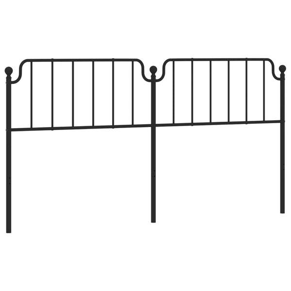 Schwarzes Kopfteil Wicentia aus Metall 200 cm