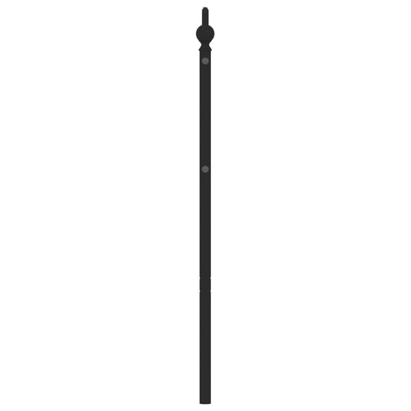 Schwarzes Kopfteil Wicentia aus Metall 200 cm