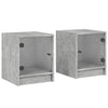 Betoninharmaa yöpöydät Baruh 35x37x42cm (2 kpl)