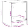Betoninharmaa yöpöydät Baruh 35x37x42cm (2 kpl)