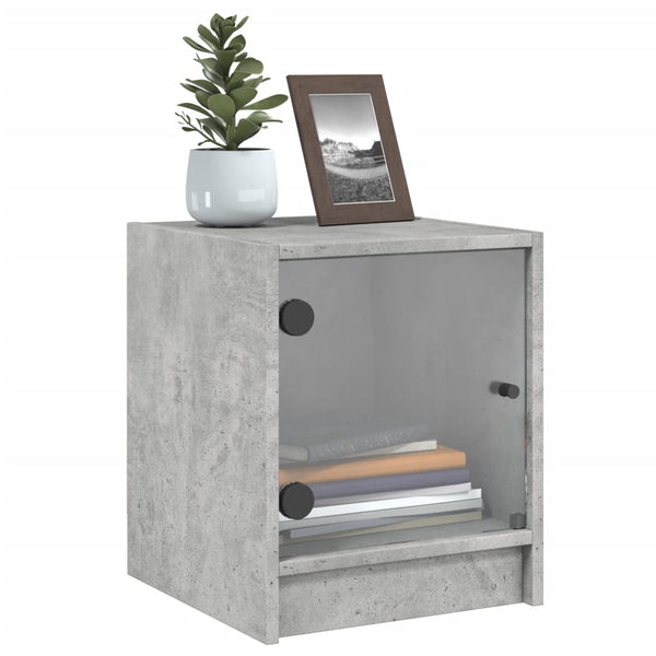 Betoninharmaa yöpöydät Baruh 35x37x42cm (2 kpl)