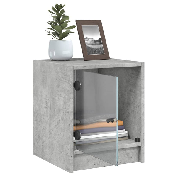 Betoninharmaa yöpöydät Baruh 35x37x42cm (2 kpl)