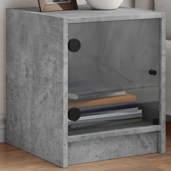 Betoninharmaa yöpöydät Baruh 35x37x42cm (2 kpl)