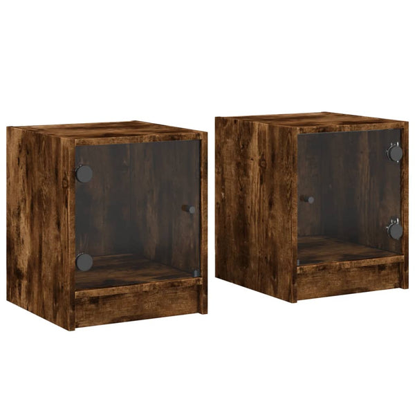 Nachttisch Baruh aus Rauch-Eiche 35x37x42cm (2 Stk.)
