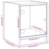Nachttisch Baruh aus Rauch-Eiche 35x37x42cm (2 Stk.)