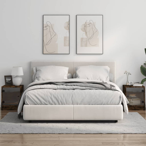 Nachttisch Baruh aus Rauch-Eiche 35x37x42cm (2 Stk.)