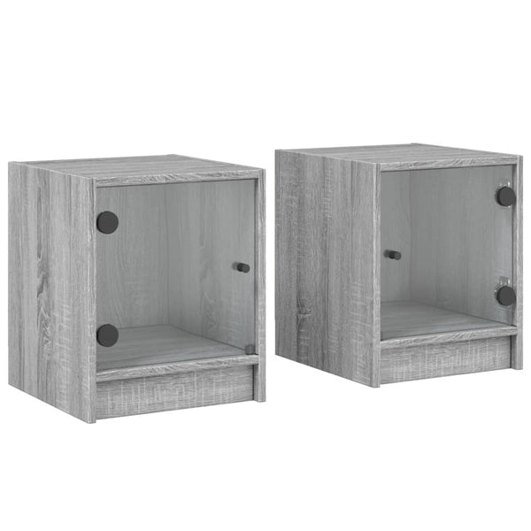 Nachttische Baruh grau 35x37x42cm (2 Stück Sonoma)