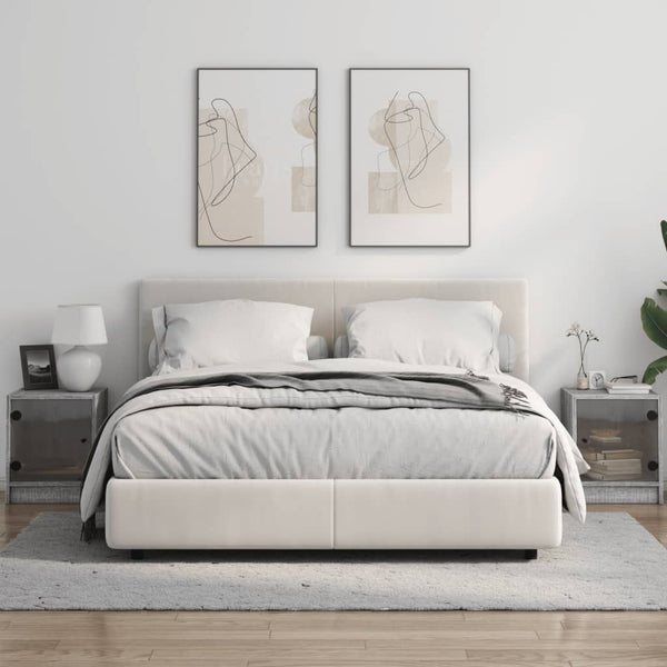 Nachttische Baruh grau 35x37x42cm (2 Stück Sonoma)