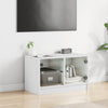 Weißer TV-Unterschrank Porsha 68x37x42cm (mit Glastür)