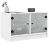 Weißer TV-Unterschrank Porsha 68x37x42cm (mit Glastür)