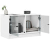 Weißer TV-Unterschrank Porsha 68x37x42cm (mit Glastür)