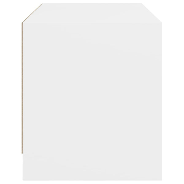 Weißer TV-Unterschrank Porsha 68x37x42cm (mit Glastür)