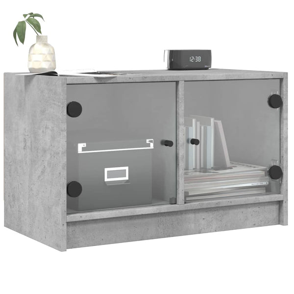 Betoninharmaa tv-taso Porsha 68x37x42cm (lasiovilla)