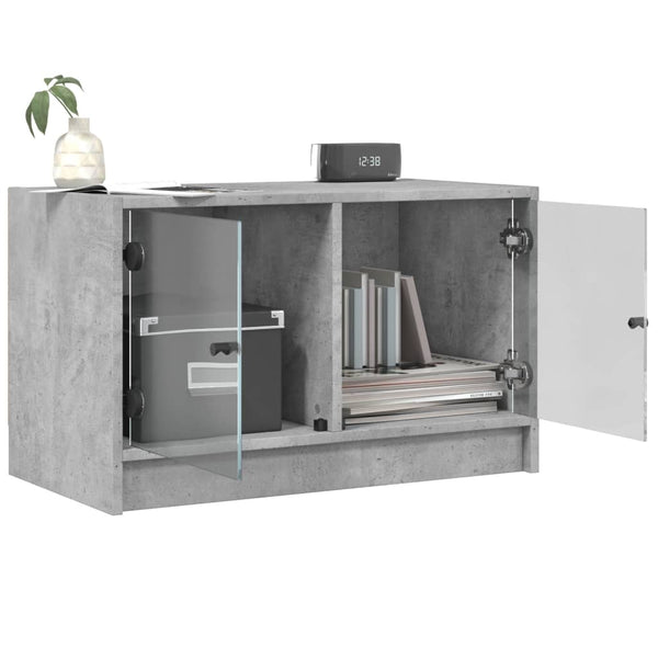 Betoninharmaa tv-taso Porsha 68x37x42cm (lasiovilla)