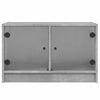 Betoninharmaa tv-taso Porsha 68x37x42cm (lasiovilla)