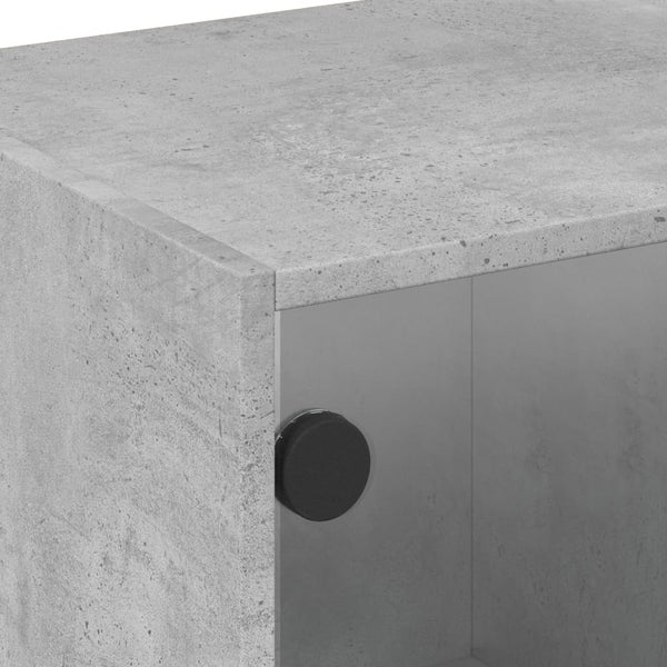 Betoninharmaa tv-taso Porsha 68x37x42cm (lasiovilla)