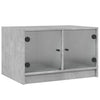 Betongrauer Couchtisch Milintu 68x50x42cm (mit Glastür)