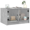 Betongrauer Couchtisch Milintu 68x50x42cm (mit Glastür)