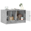 Betongrauer Couchtisch Milintu 68x50x42cm (mit Glastür)