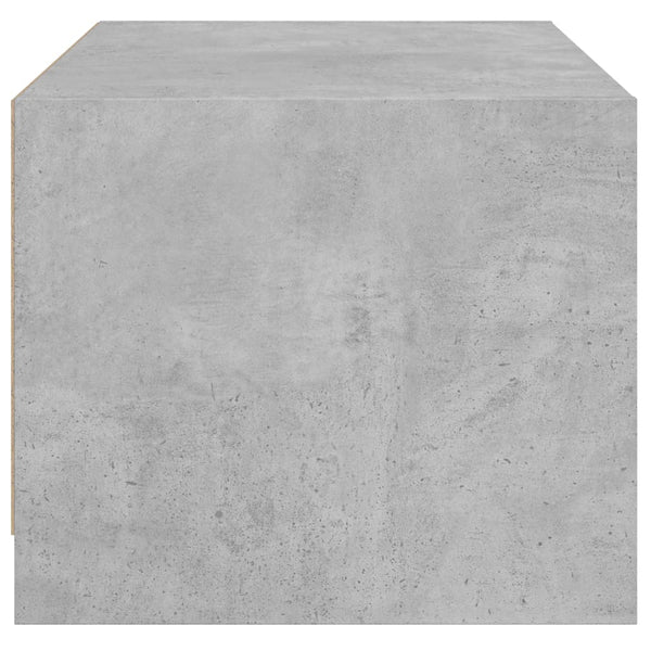 Betongrauer Couchtisch Milintu 68x50x42cm (mit Glastür)
