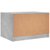 Betongrauer Couchtisch Milintu 68x50x42cm (mit Glastür)