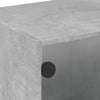 Betongrauer Couchtisch Milintu 68x50x42cm (mit Glastür)