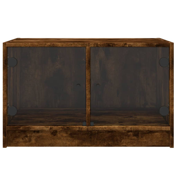 Couchtisch Räuchereiche Milintu 68x50x42cm (mit Glastür)