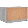 Grauer Couchtisch Milintu 68x50x42cm (mit Glastür Sonoma)