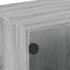 Grauer Couchtisch Milintu 68x50x42cm (mit Glastür Sonoma)