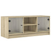 Sonoma-tammi tv-taso Faragau 102x37x42cm (lasiovilla)