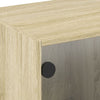 Sonoma-tammi tv-taso Faragau 102x37x42cm (lasiovilla)