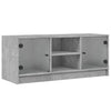 Betoninharmaa tv-taso Faragau 102x37x42cm (lasiovilla)