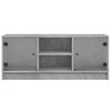Betoninharmaa tv-taso Faragau 102x37x42cm (lasiovilla)