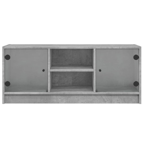 Betoninharmaa tv-taso Faragau 102x37x42cm (lasiovilla)