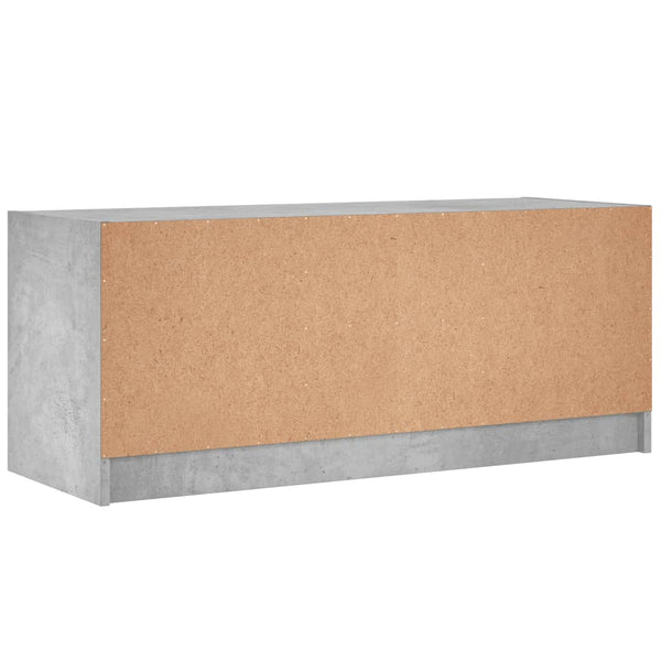 Betoninharmaa tv-taso Faragau 102x37x42cm (lasiovilla)