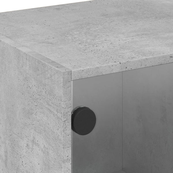 Betoninharmaa tv-taso Faragau 102x37x42cm (lasiovilla)