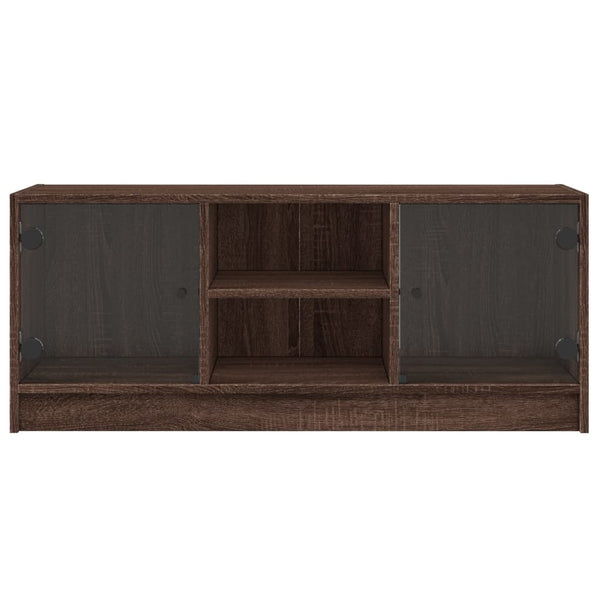 Ruskea tv-taso Faragau 102x37x42cm (lasiovilla tammi)