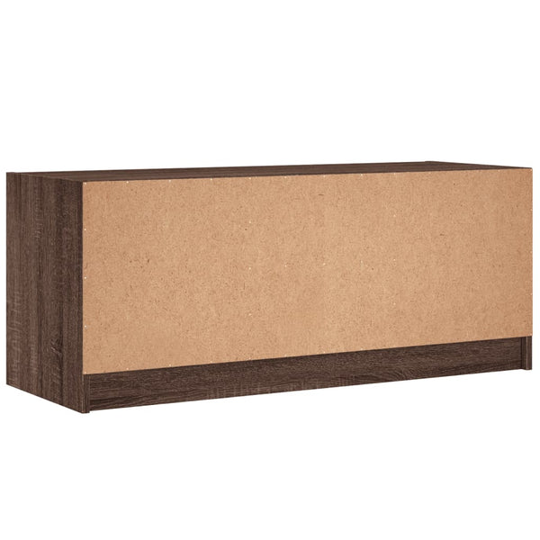 Ruskea tv-taso Faragau 102x37x42cm (lasiovilla tammi)