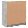 Betongrauer Beistellschrank Bobo 68x37x75,5cm (mit Glastür)