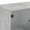 Betongrauer Beistellschrank Bobo 68x37x75,5cm (mit Glastür)