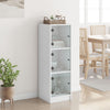 Weißer Schrank mit Glastüren Niculitei 35x37x109cm