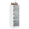 Weißer Schrank mit Glastüren Niculitei 35x37x109cm