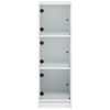 Weißer Schrank mit Glastüren Niculitei 35x37x109cm