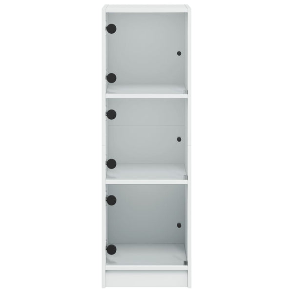 Weißer Schrank mit Glastüren Niculitei 35x37x109cm